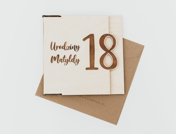 Otwierana kartka 18 urodziny